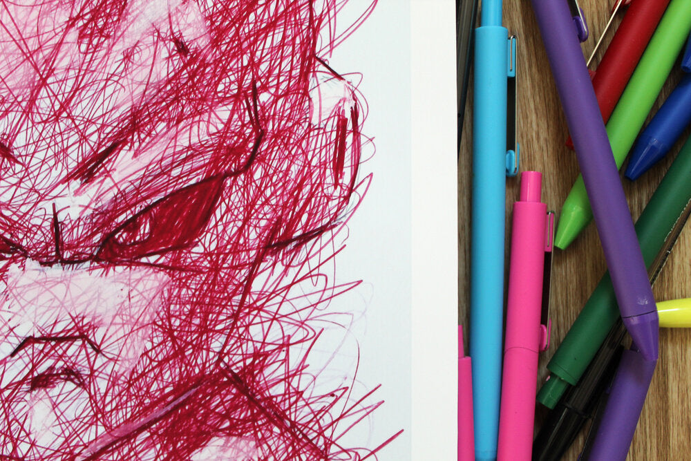 Kid Buu Ballpoint Pen Scribble Art Print-Cody James by Cody