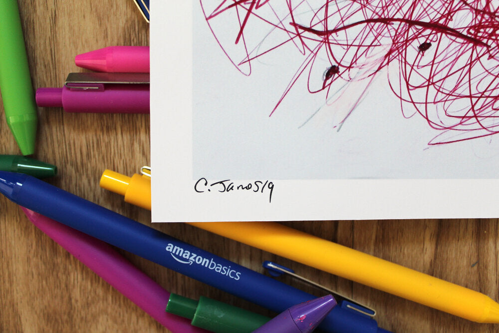 Kid Buu Ballpoint Pen Scribble Art Print-Cody James by Cody