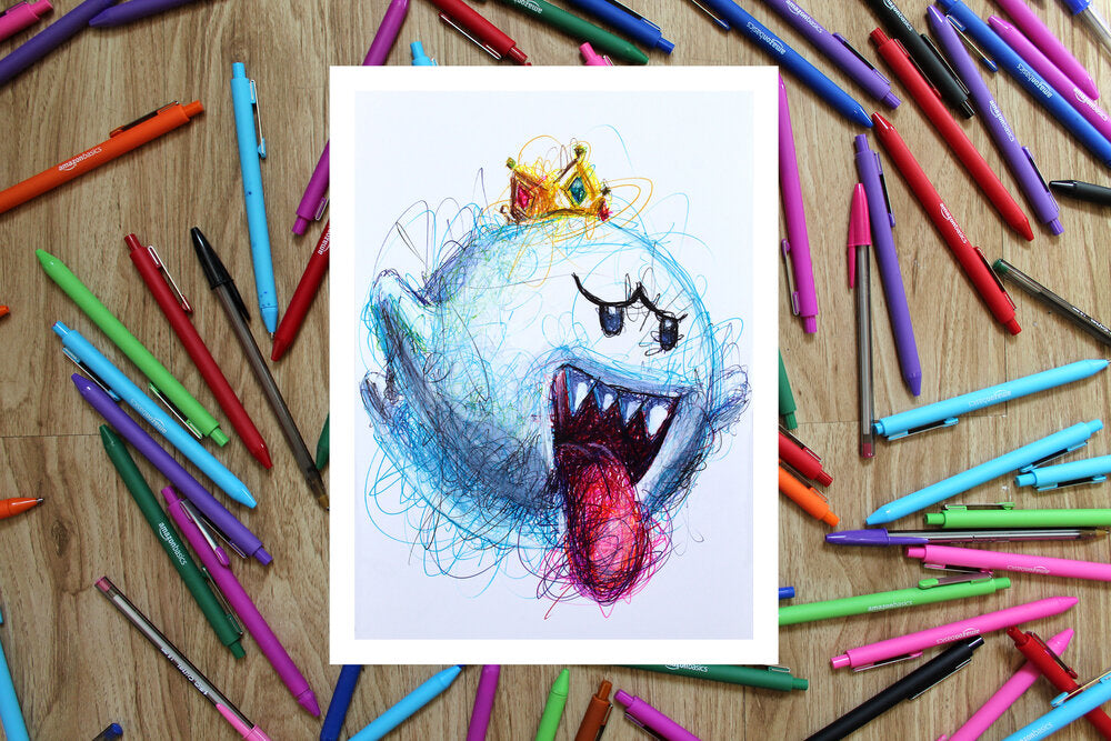 Luigi's Mansion Complete Ballpoint Pen Art Print Set-Cody James by Cody