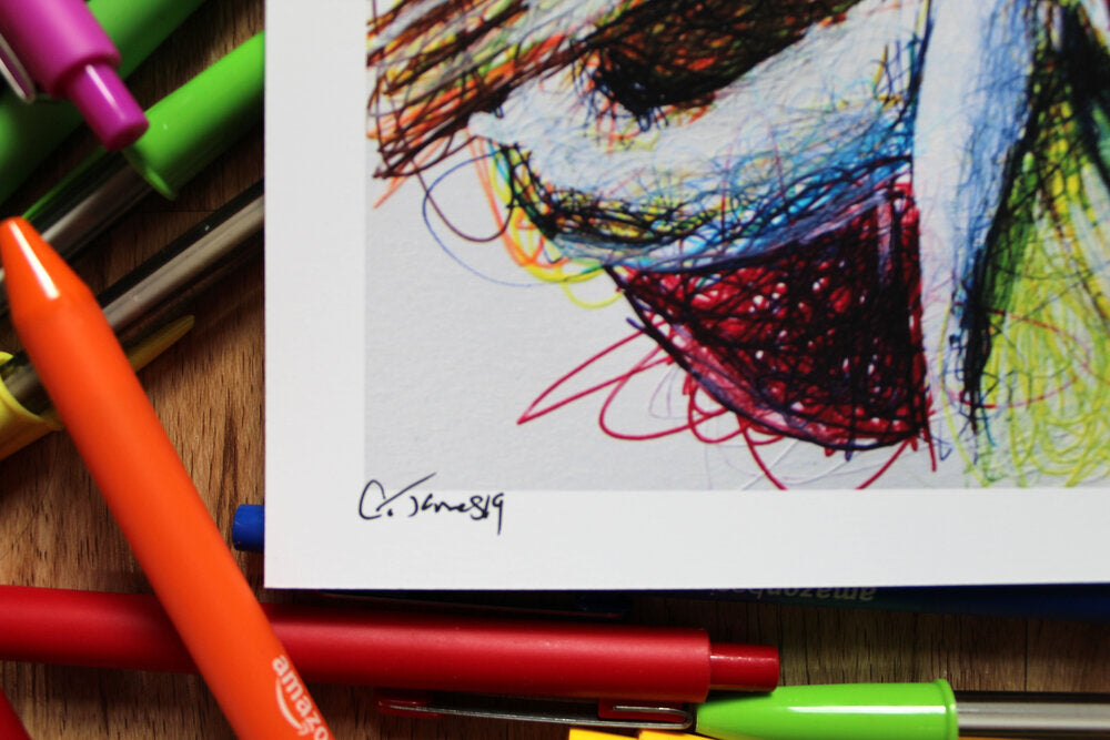 King Dede Ballpoint Pen Scribble Art Print-Cody James by Cody