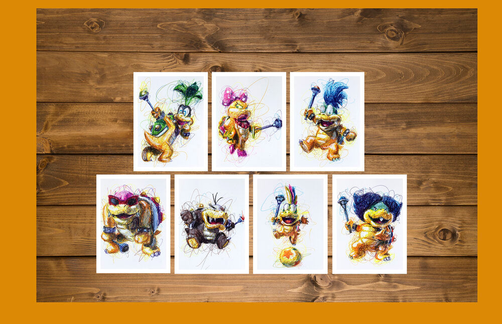 Koopa Kids Complete Ballpoint Pen Art Print Set-Cody James by Cody