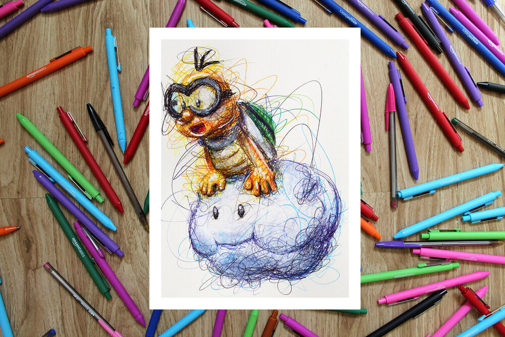 Super Mario Henchman Ballpoint Pen Art Print Set-Cody James by Cody