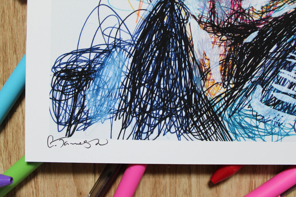 Leon S. Kennedy Scribble Print-Cody James by Cody