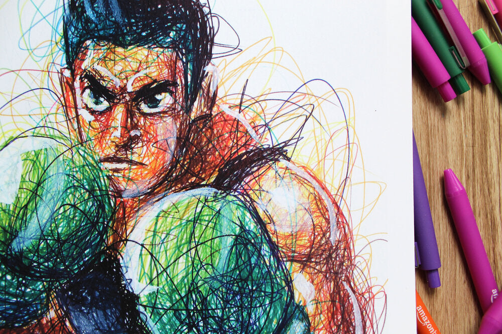 Little Mac Ballpoint Pen Scribble Art Print-Cody James by Cody