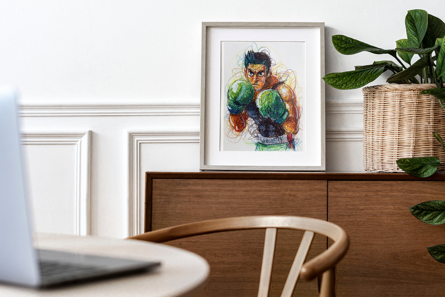 Little Mac Ballpoint Pen Scribble Art Print