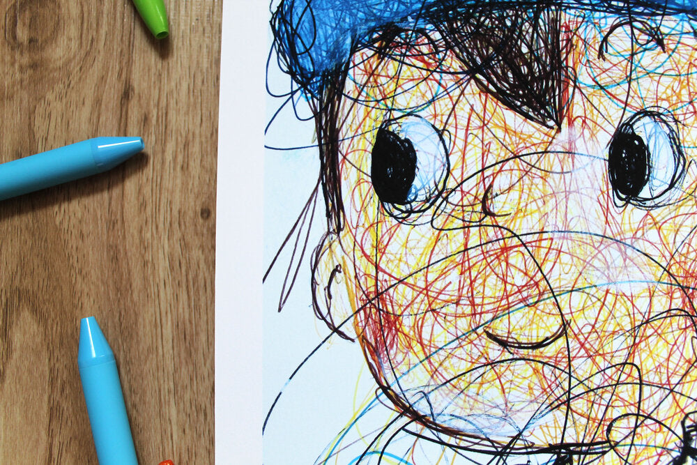Luke Ballpoint Pen Scribble Art Print-Cody James by Cody