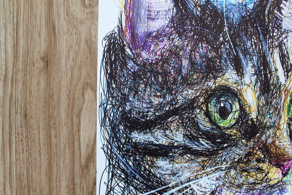 Custom Ballpoint Pen Pet Portrait Drawing-Cody James by Cody