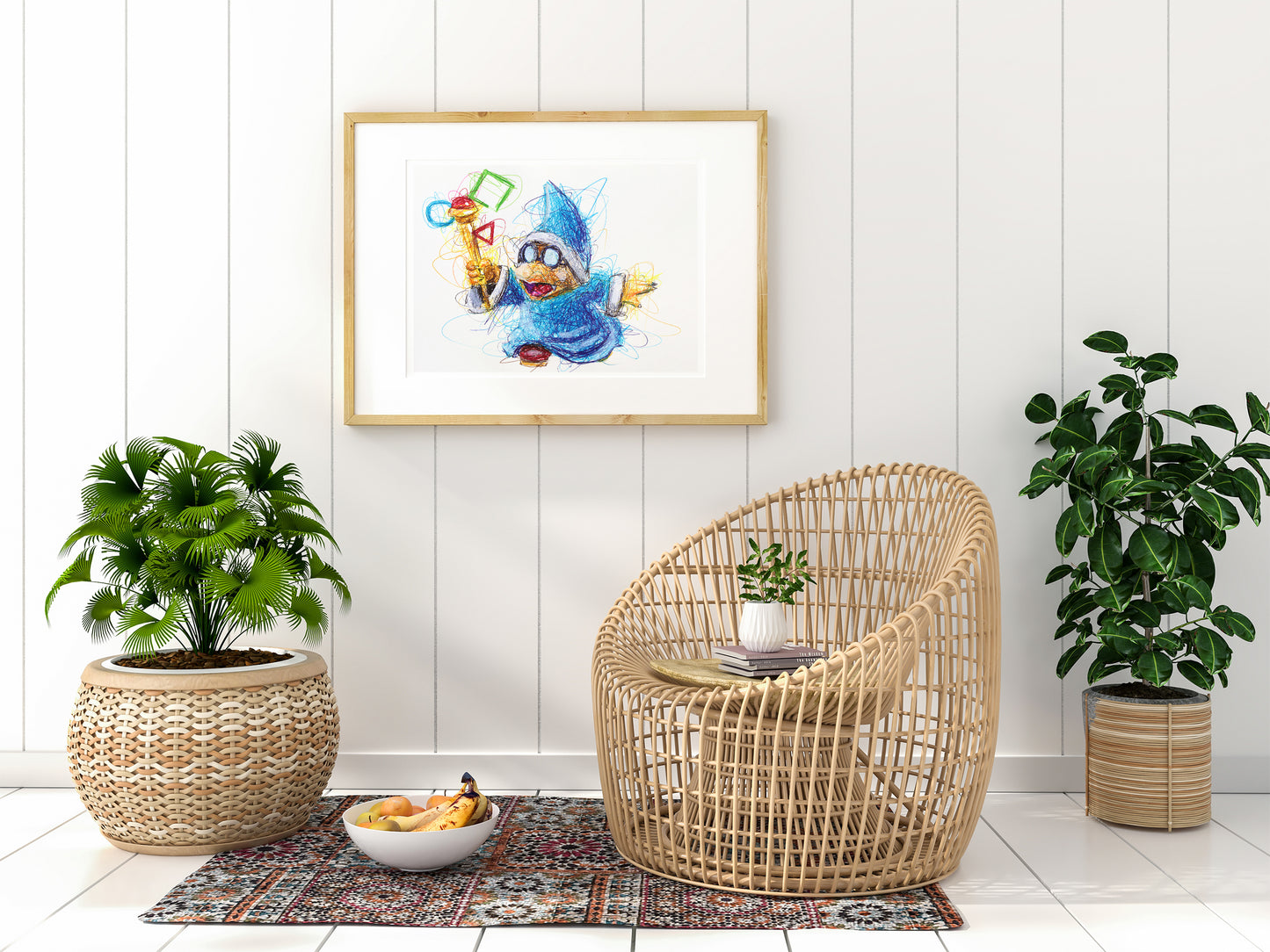 Magikoopa Ballpoint Pen Scribble Art Print