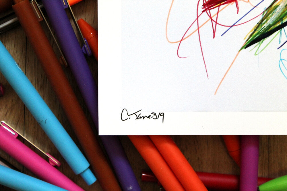 Majoras Mask Ballpoint Pen Scribble Art Print-Cody James by Cody