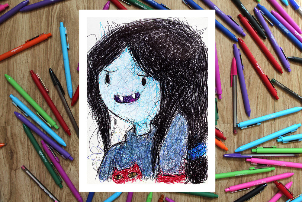 Adventure Time Ballpoint Scribble Art Print Set-Cody James by Cody