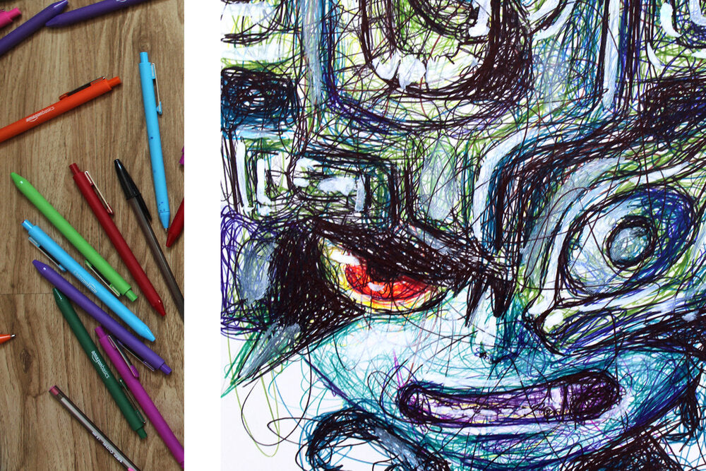 Midna Ballpoint Pen Scribble Art Print-Cody James by Cody