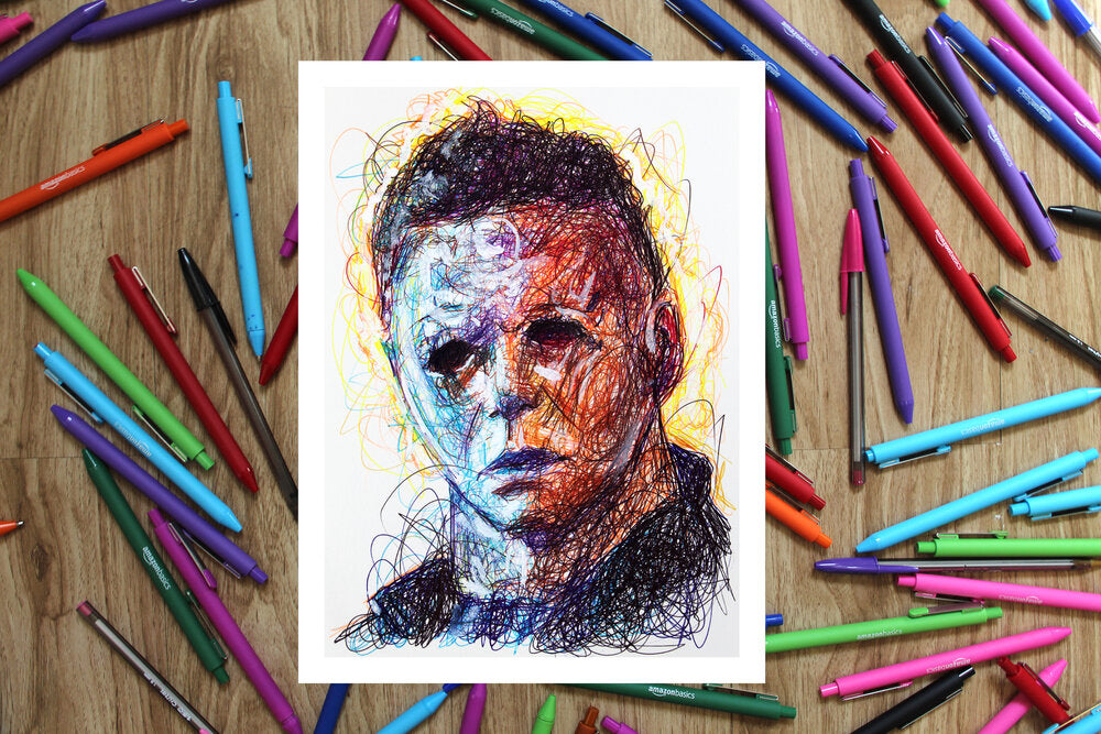 Horror Ballpoint Pen Art Print Set-Cody James by Cody