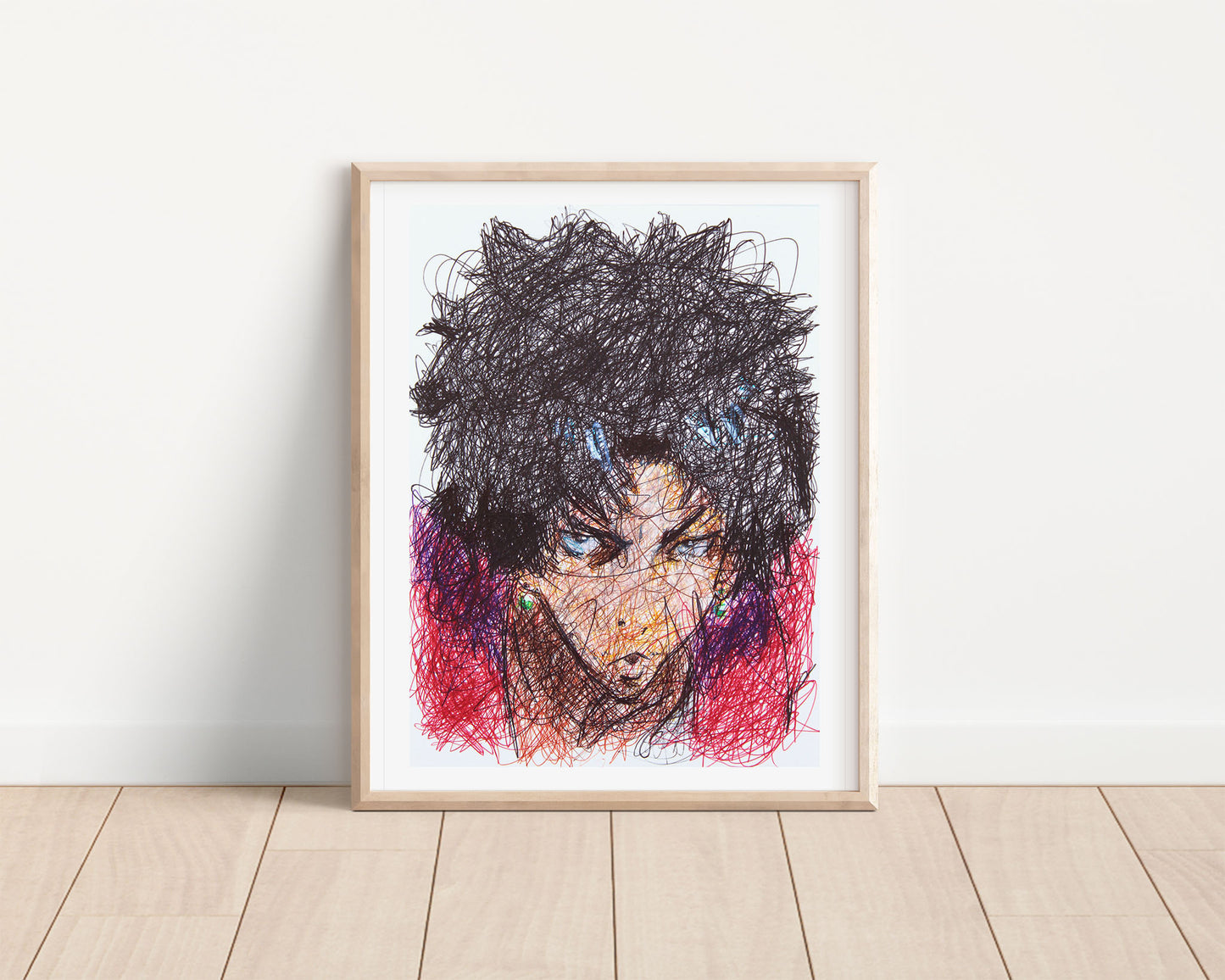 Mugen Ballpoint Pen Scribble Art Print