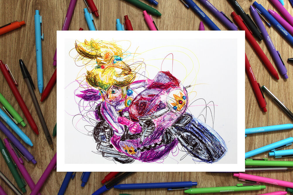 COMPLETE Mario Kart Ballpoint Pen Art Print Set-Cody James by Cody