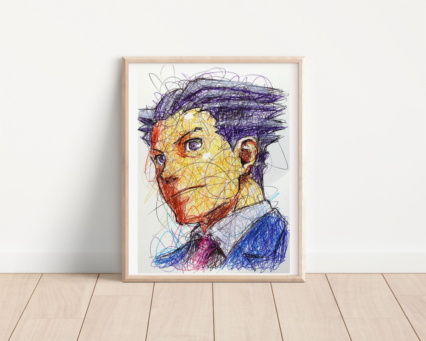 Phoenix Wright Ballpoint Pen Art Print