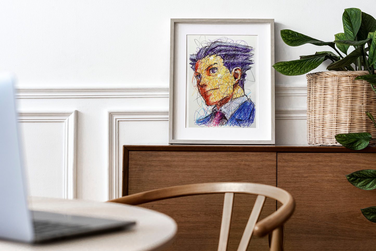 Phoenix Wright Ballpoint Pen Art Print