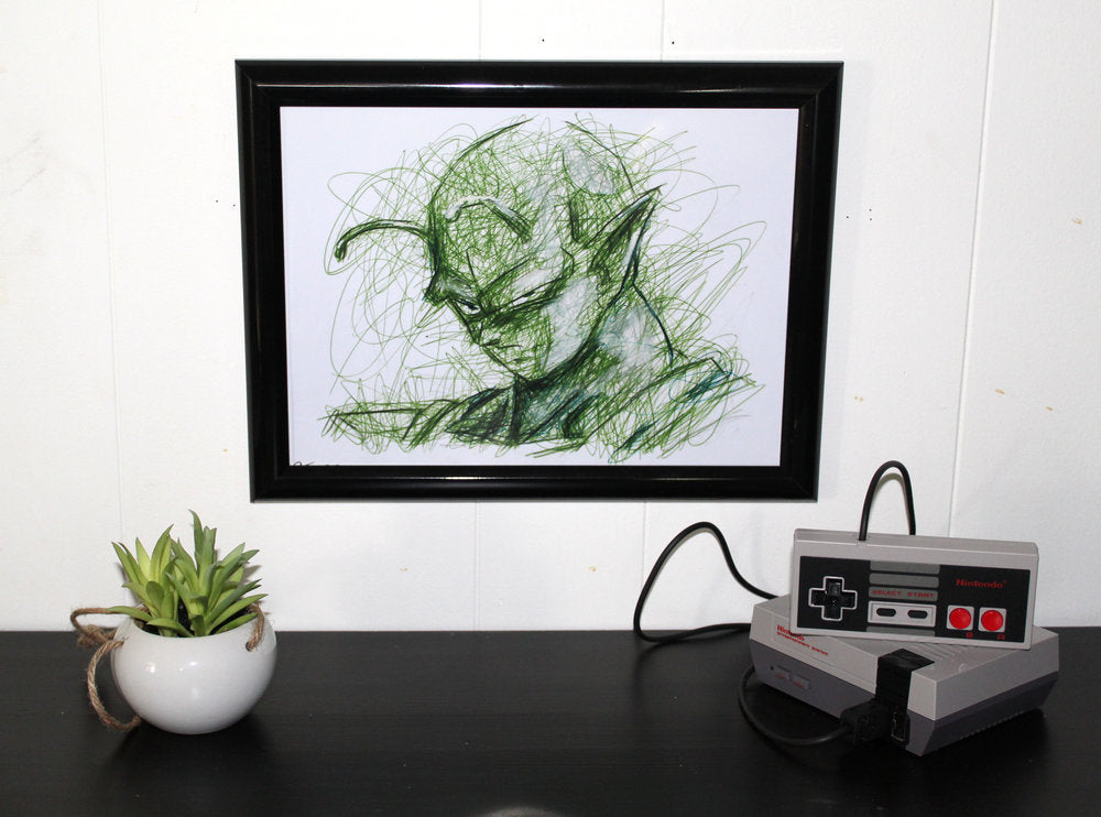 Piccolo Ballpoint Pen Scribble Art Print-Cody James by Cody