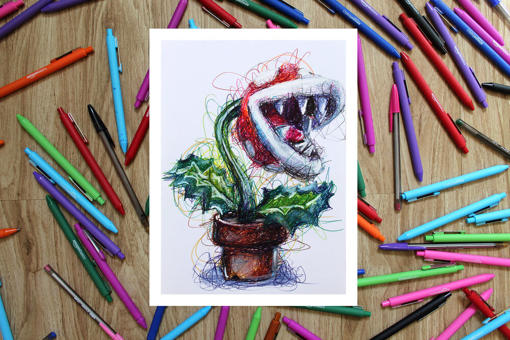 Super Mario Henchman Ballpoint Pen Art Print Set-Cody James by Cody