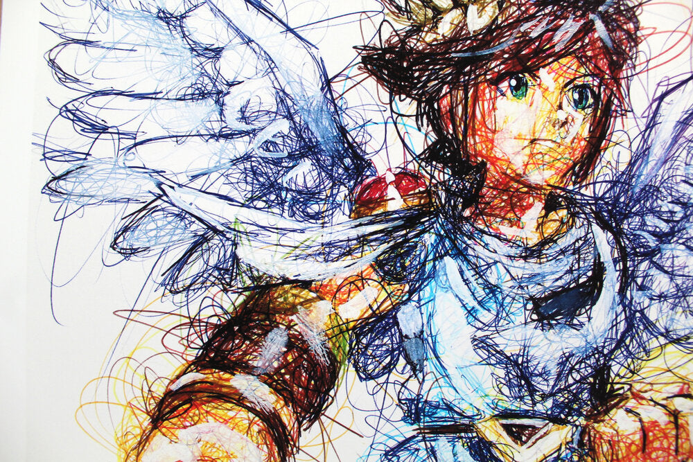 Pit Ballpoint Pen Scribble Art Print-Cody James by Cody