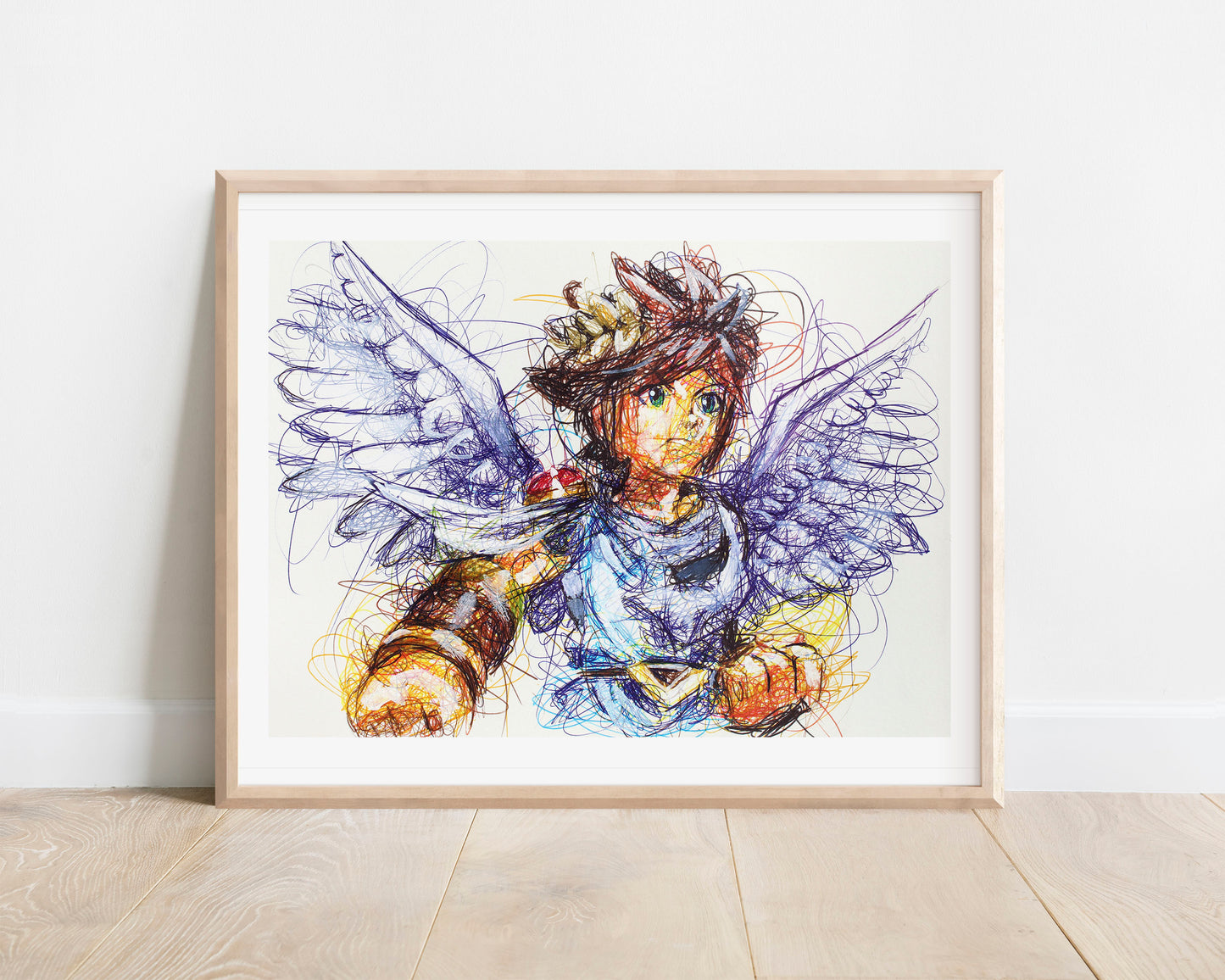 Pit Ballpoint Pen Scribble Art Print