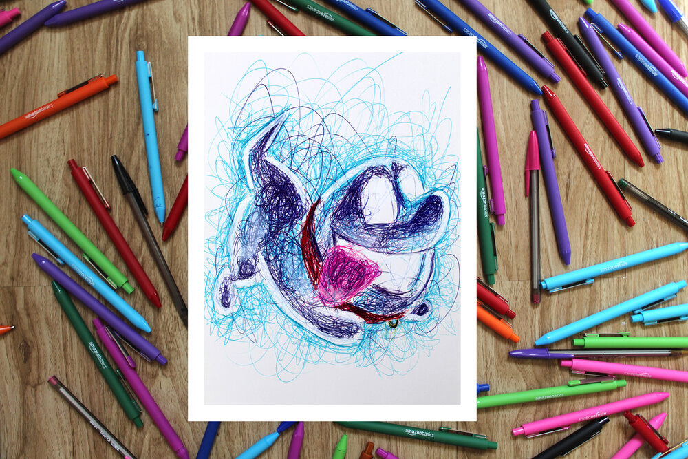 Luigi's Mansion Complete Ballpoint Pen Art Print Set-Cody James by Cody