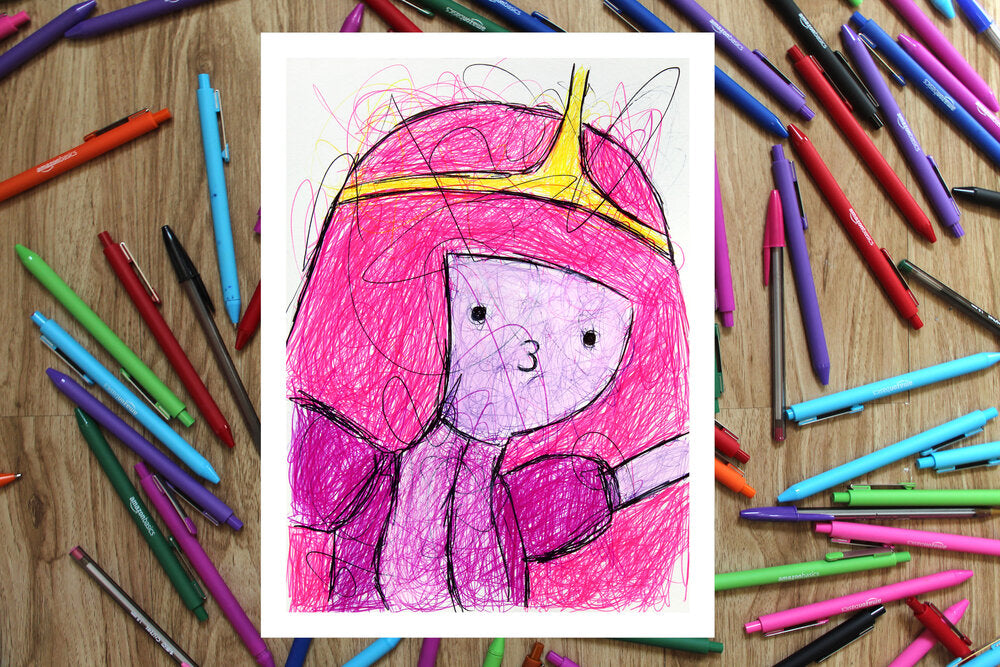 Adventure Time Ballpoint Scribble Art Print Set-Cody James by Cody