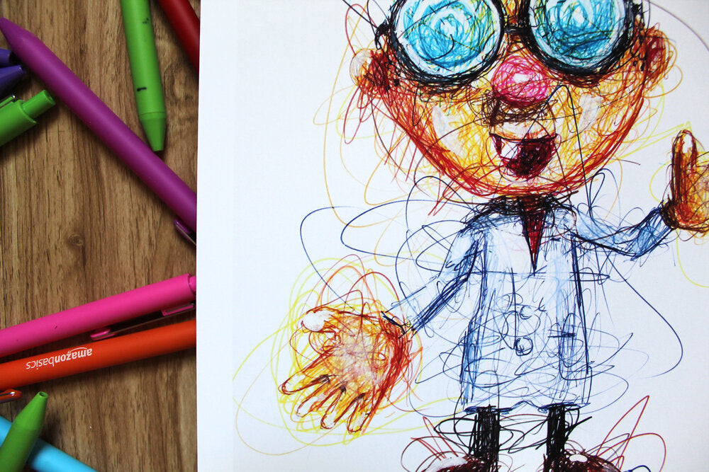 Professor E Gadd Ballpoint Pen Scribble Art Print-Cody James by Cody