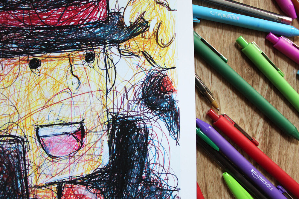 Professor Layton Ballpoint Pen Scribble Art Print-Cody James by Cody