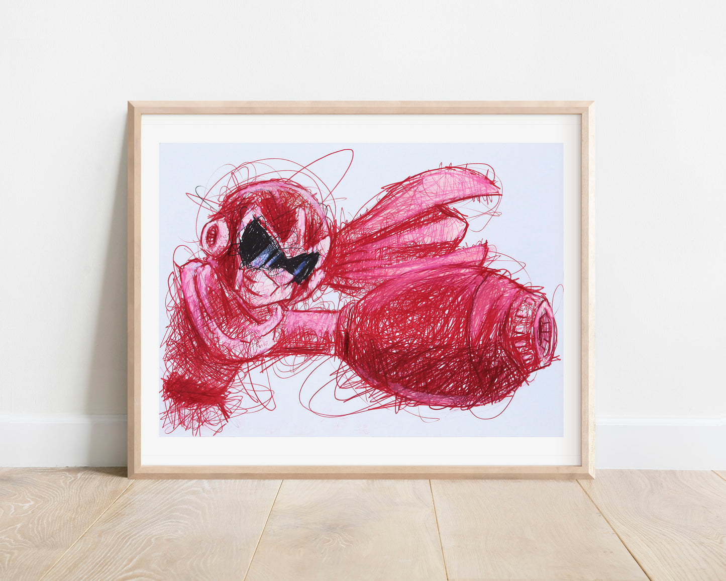 Protoman Ballpoint Pen Scribble Art Print