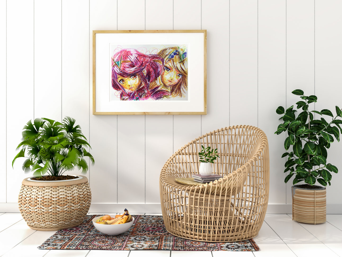Pyra and Mythra Ballpoint Pen Poster
