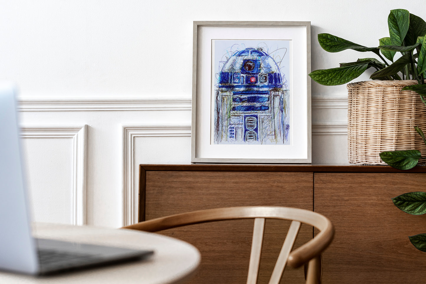 R2D2 Ballpoint Pen Print