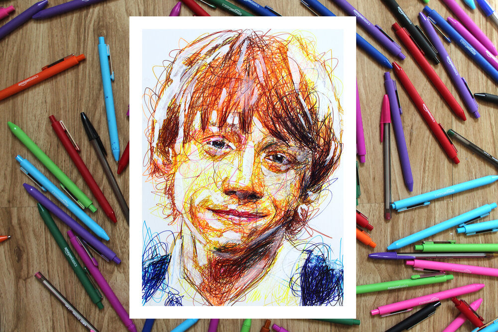 Harry Potter Complete Ballpoint Pen Scribble Art Print Set-Cody James by Cody