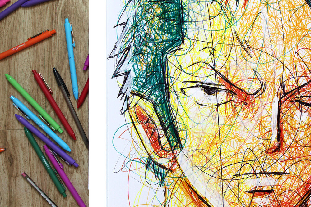 Roronoa Ballpoint Pen Scribble Art Print-Cody James by Cody
