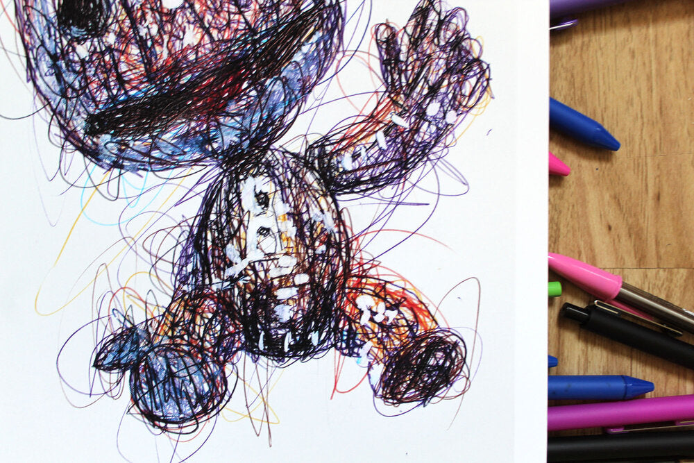 Sackboy Ballpoint Pen Scribble Art Print-Cody James by Cody