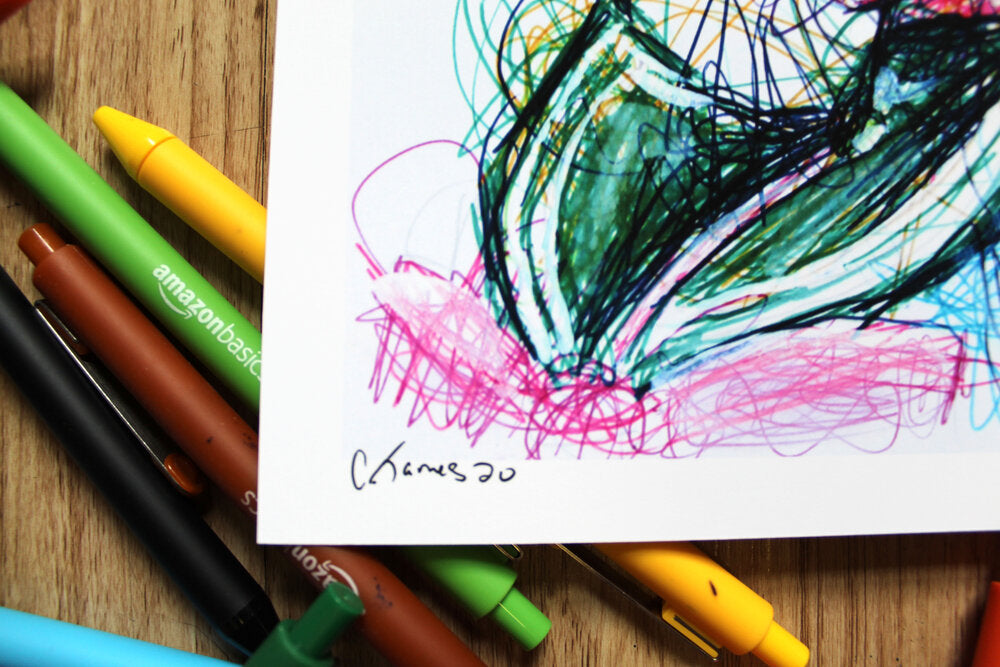 Sailor Jupiter Ballpoint Pen Scribble Art Print-Cody James by Cody