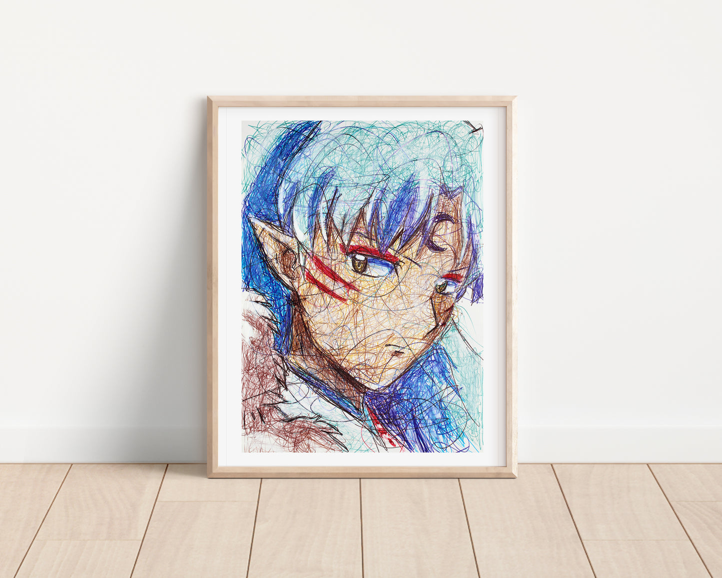 Sesshomaru Ballpoint Pen Print