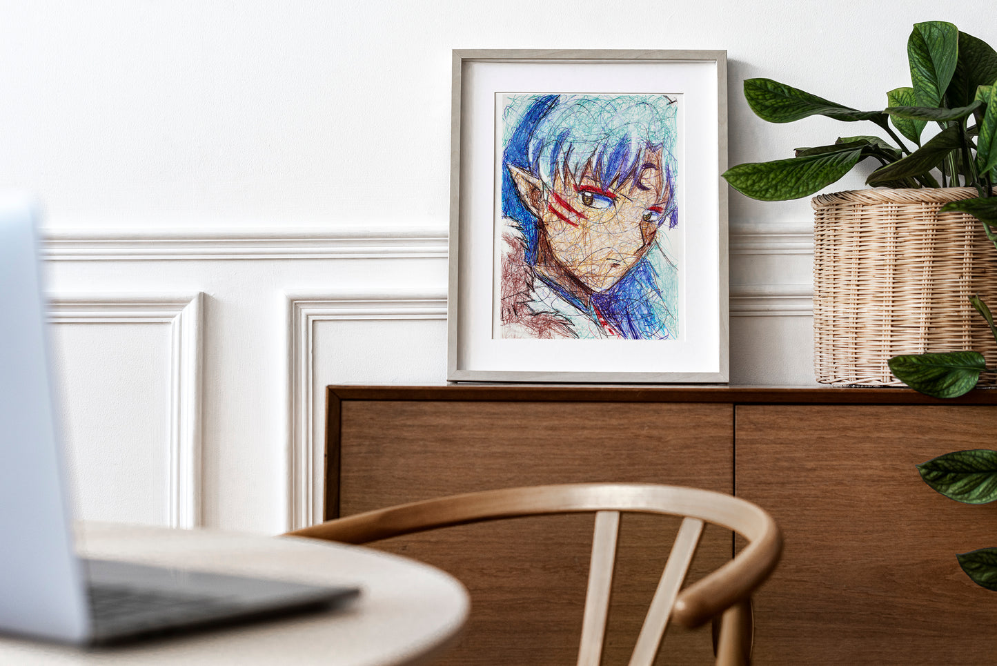 Sesshomaru Ballpoint Pen Print