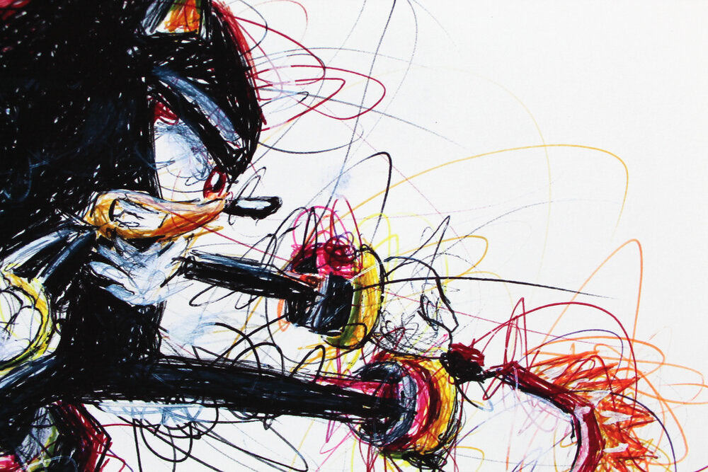 Shadow Ballpoint Pen Scribble Art Print-Cody James by Cody
