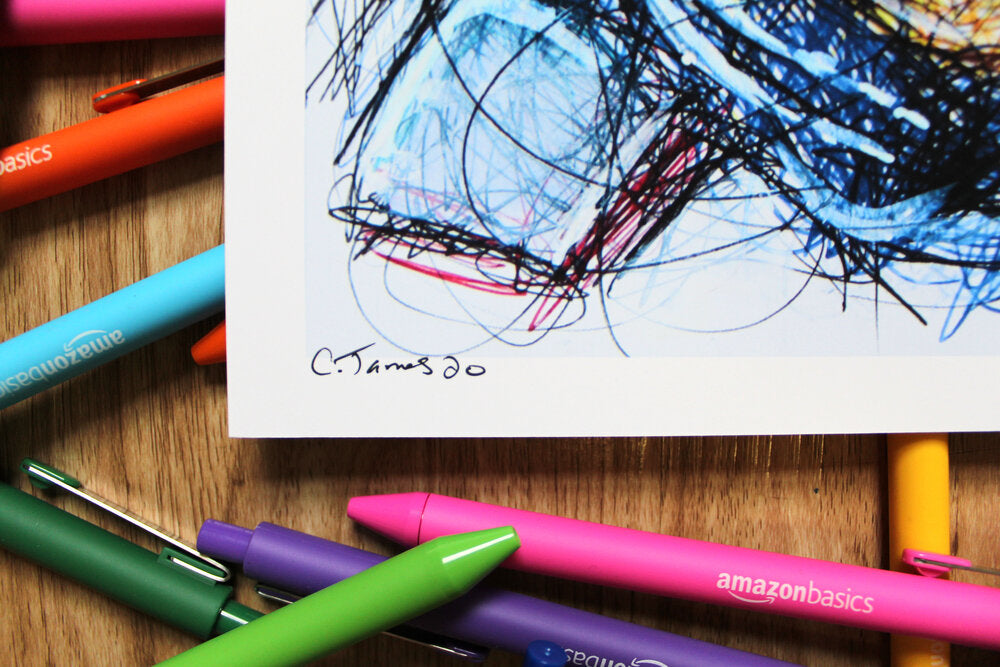 Shoto Ballpoint Pen Scribble Art Print-Cody James by Cody