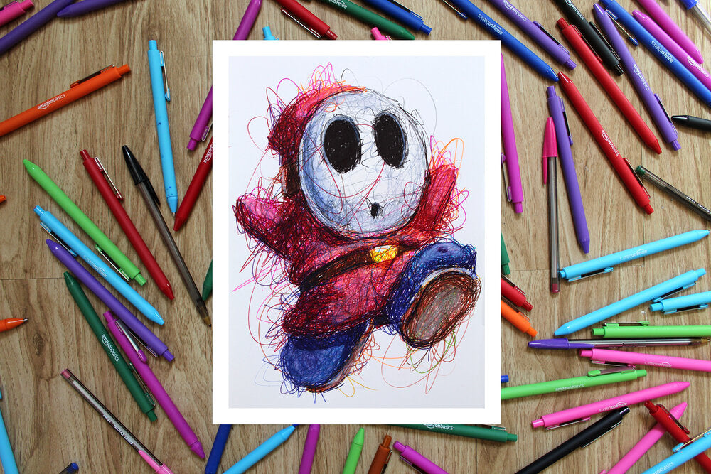 Super Mario Henchman Ballpoint Pen Art Print Set-Cody James by Cody