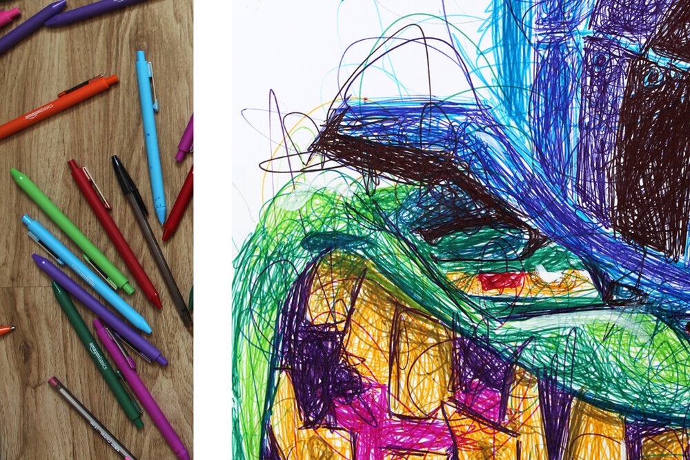 Sir Raleigh Ballpoint Pen Scribble Art Print-Cody James by Cody