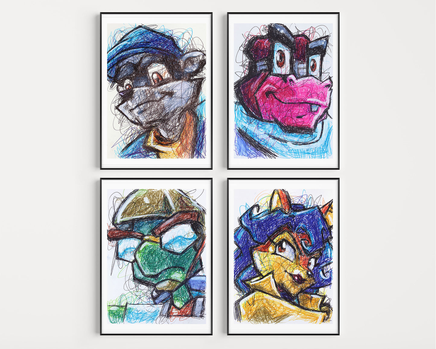 Sly Cooper Ballpoint Pen Art Print Set