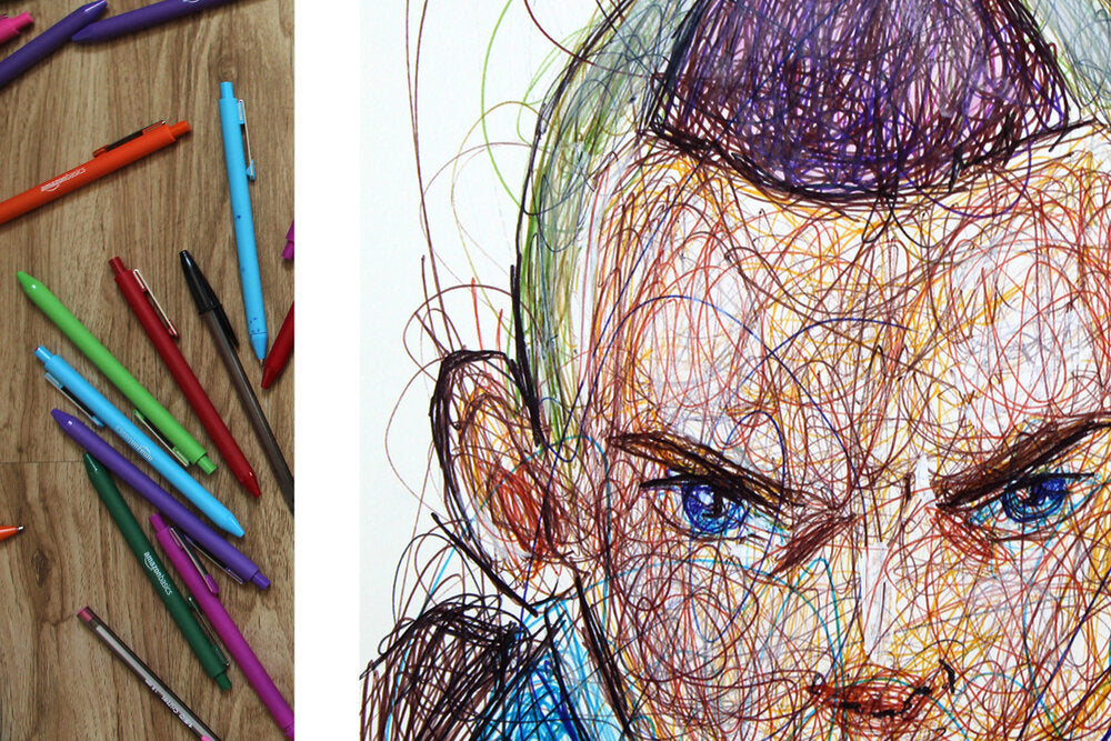 Sokka Ballpoint Pen Scribble Art Print-Cody James by Cody