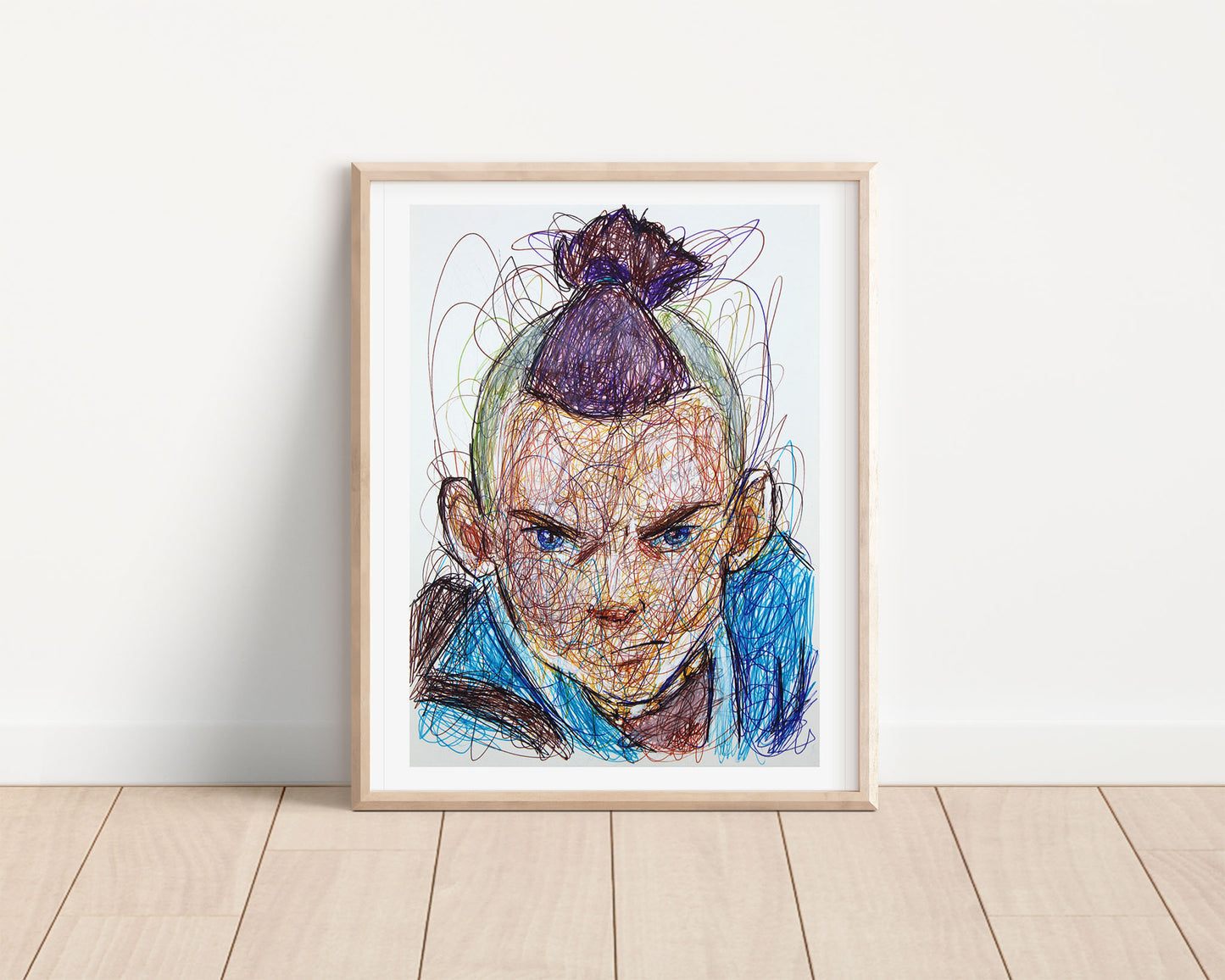 Sokka Ballpoint Pen Scribble Art Print