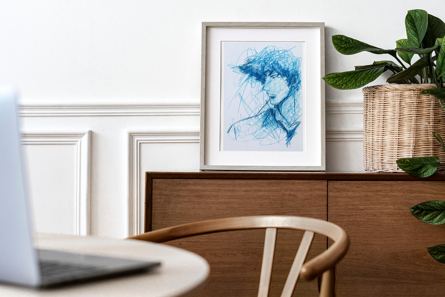 Spike Ballpoint Pen Scribble Art Print