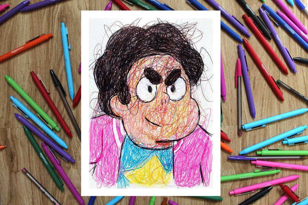 Steven Universe Ballpoint Pen Scribble Art Print Set-Cody James by Cody