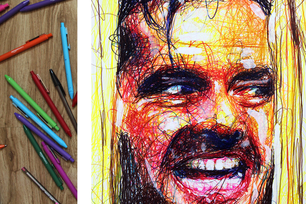 The Shining Ballpoint Pen Scribble Art Print-Cody James by Cody