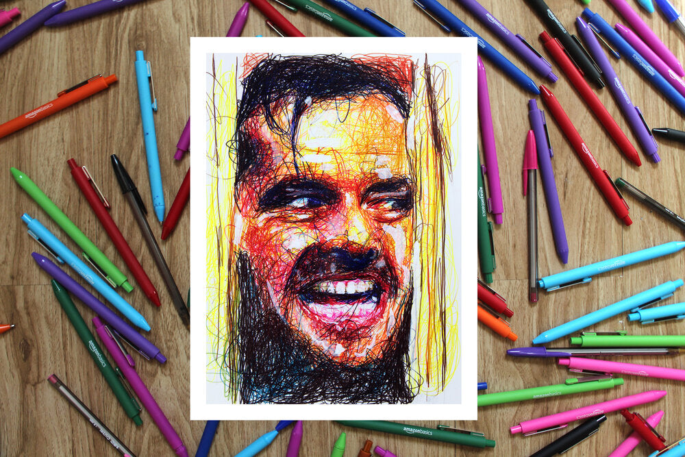 The Shining Ballpoint Pen Scribble Art Print-Cody James by Cody