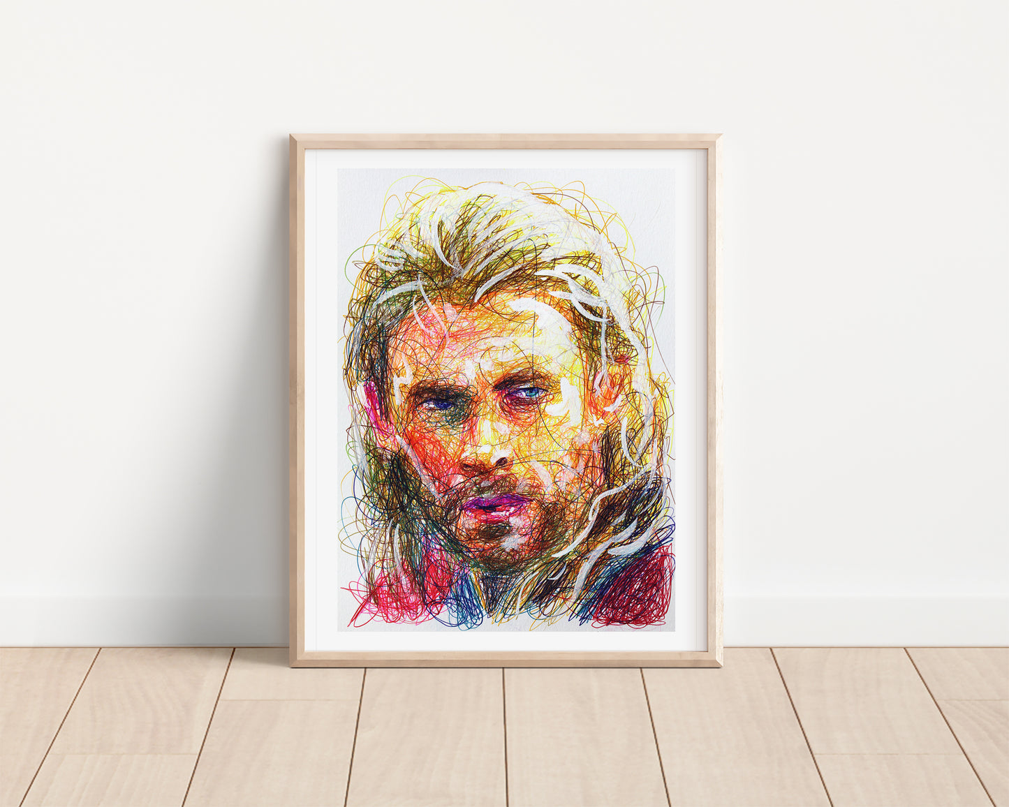 (Movie) Thor Ballpoint Pen Scribble Art Print