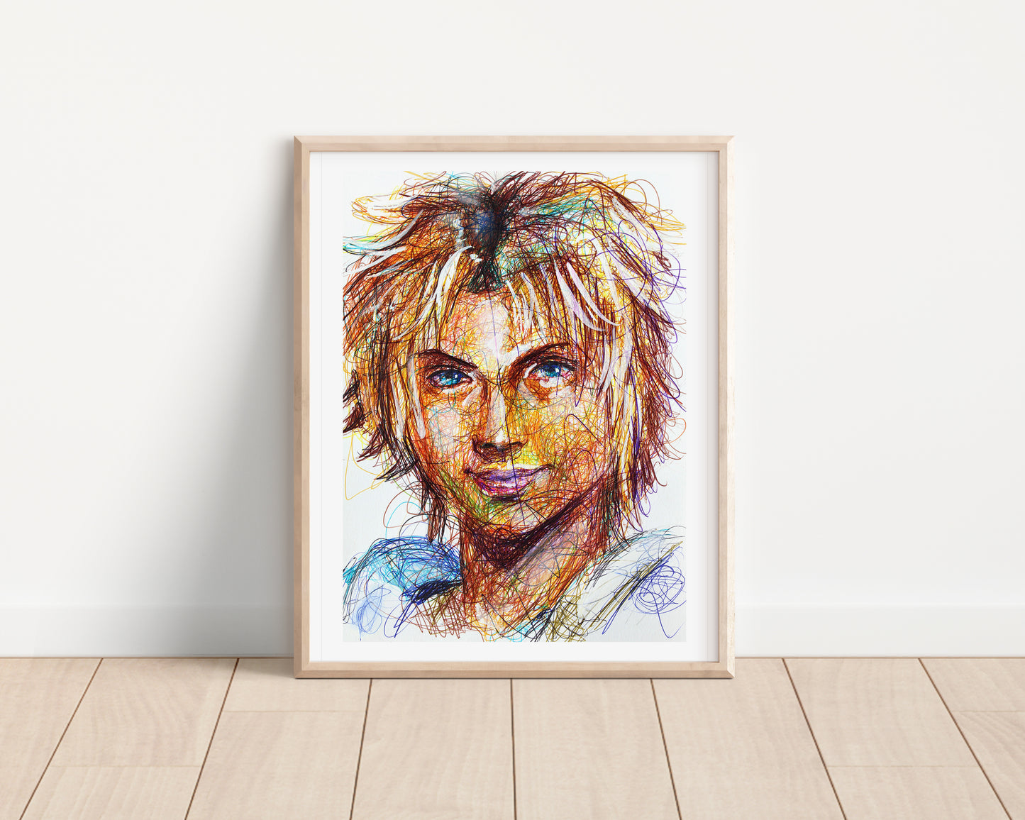 Tidus Ballpoint Pen Scribble Art Print